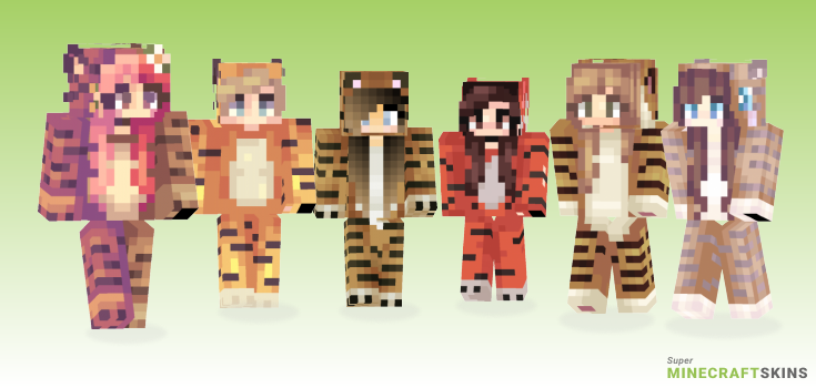 Tiger onesie Minecraft Skins - Best Free Minecraft skins for Girls and Boys