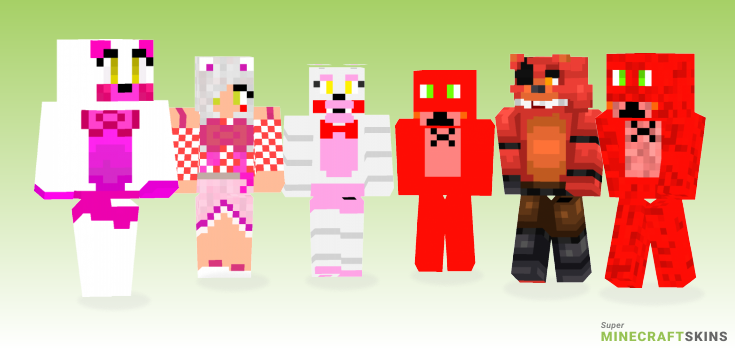 Toy foxy Minecraft Skins - Best Free Minecraft skins for Girls and Boys