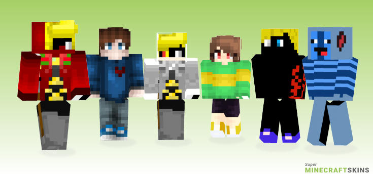 Undertale character Minecraft Skins - Best Free Minecraft skins for Girls and Boys