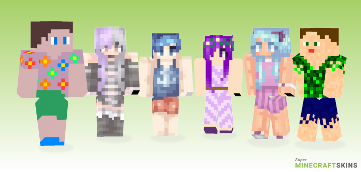 Vacation Minecraft Skins - Best Free Minecraft skins for Girls and Boys