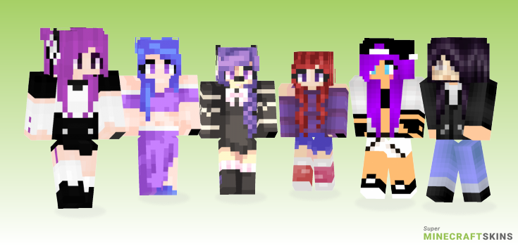Violet Minecraft Skins - Best Free Minecraft skins for Girls and Boys