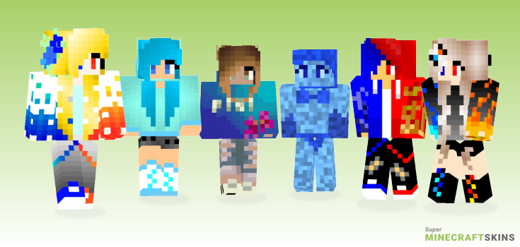 Water girl Minecraft Skins - Best Free Minecraft skins for Girls and Boys