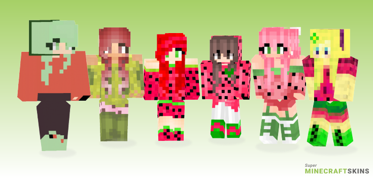 Watermelon girl Minecraft Skins - Best Free Minecraft skins for Girls and Boys