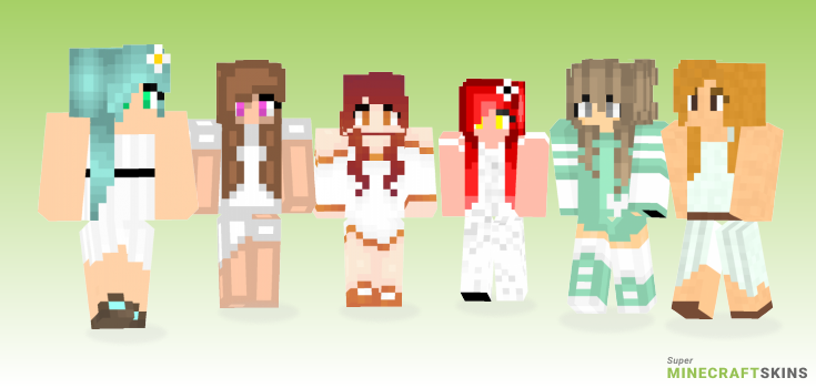 White dress Minecraft Skins - Best Free Minecraft skins for Girls and Boys