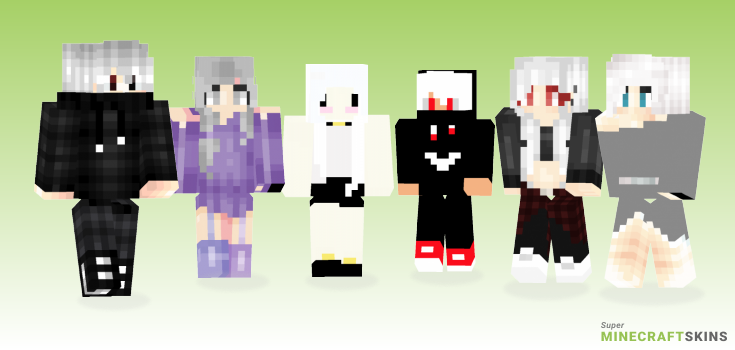 White hair Minecraft Skins - Best Free Minecraft skins for Girls and Boys