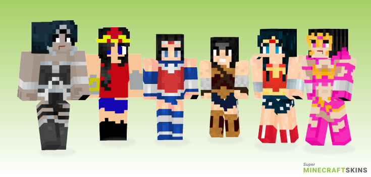 Wonder woman Minecraft Skins - Best Free Minecraft skins for Girls and Boys