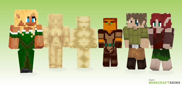 Wood elf Minecraft Skins - Best Free Minecraft skins for Girls and Boys