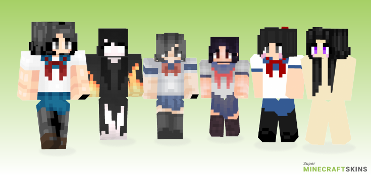 Yandere chan Minecraft Skins - Best Free Minecraft skins for Girls and Boys