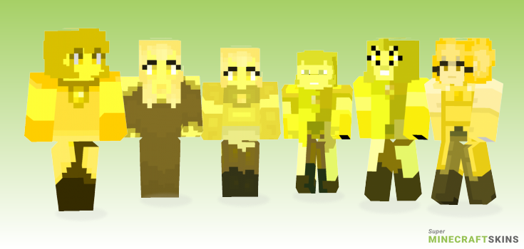 Yellow diamond Minecraft Skins - Best Free Minecraft skins for Girls and Boys