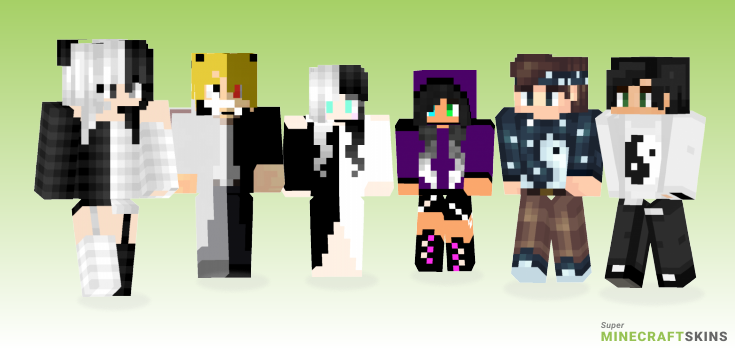 Yin yang Minecraft Skins - Best Free Minecraft skins for Girls and Boys