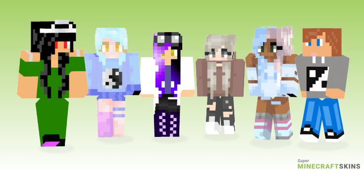 Ying yang Minecraft Skins - Best Free Minecraft skins for Girls and Boys