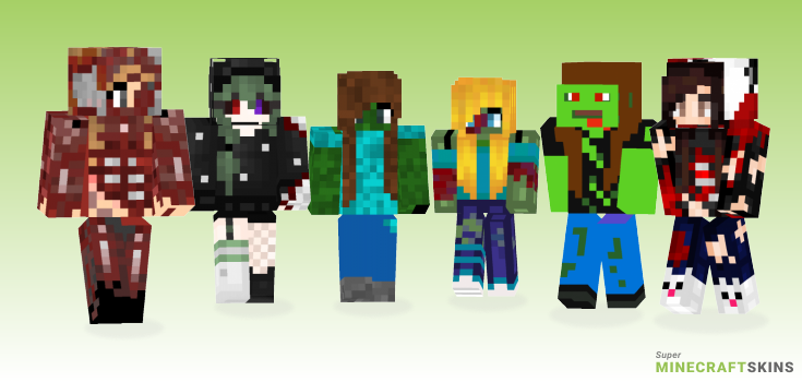 Zombie girl Minecraft Skins - Best Free Minecraft skins for Girls and Boys