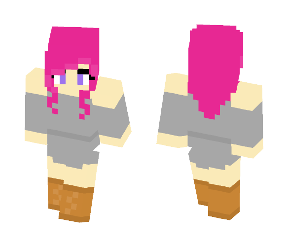 Pink Haired Girl - Color Haired Girls Minecraft Skins - image 1