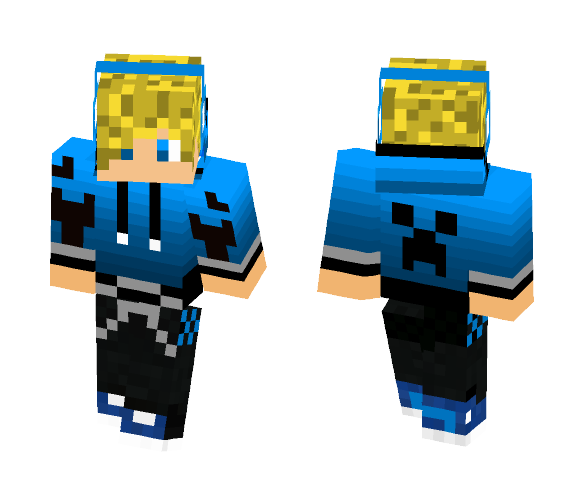 Hoodie Skin - Blue - Male Minecraft Skins - image 1