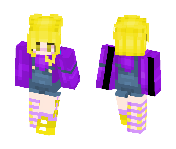 Yellow And Purple Kawaiiness - Kawaii Minecraft Skins - image 1