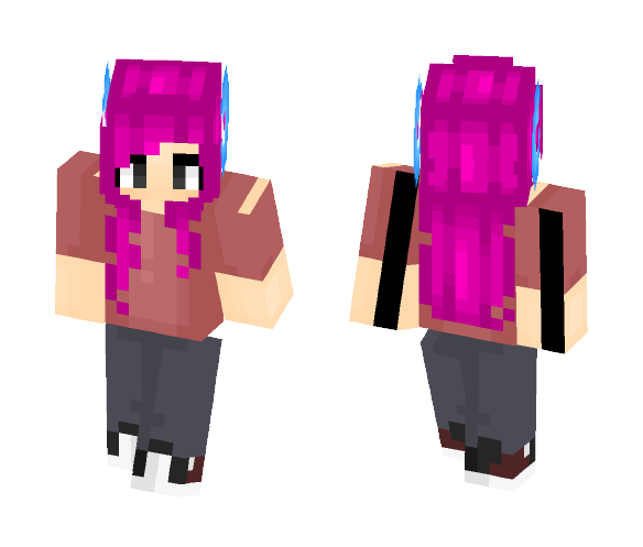 Pink Persona Hair - Interchangeable Minecraft Skins - image 1