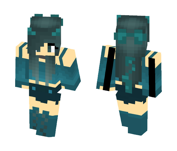 Blue Demon - Female Minecraft Skins - image 1