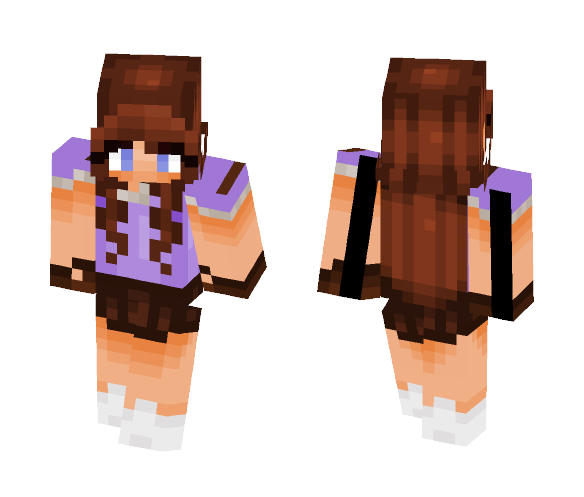 Purple PVP Girl - Girl Minecraft Skins - image 1