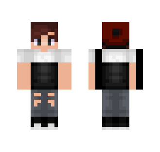 White And Black Shirt - Male Minecraft Skins - image 2