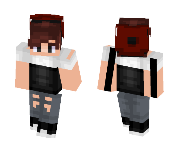 White And Black Shirt - Male Minecraft Skins - image 1