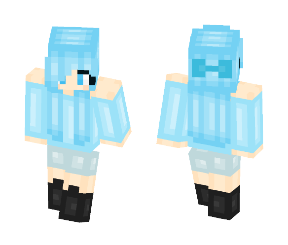Cute blue girl skin