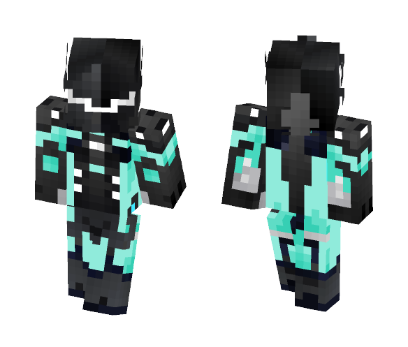 Teal Carbon Genji - Male Minecraft Skins - image 1