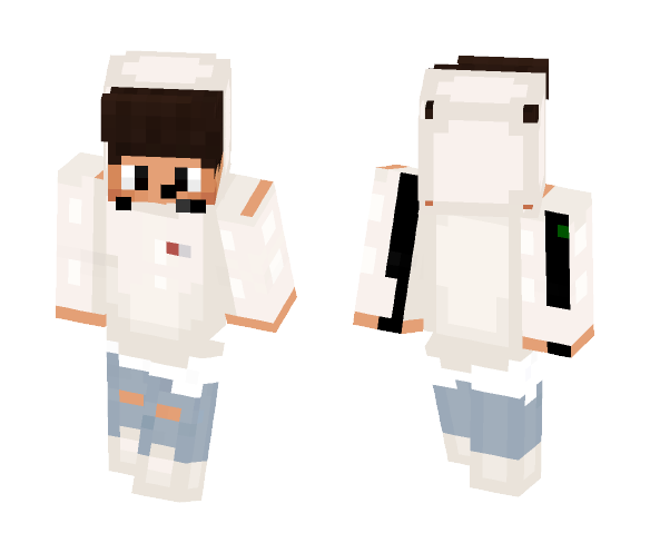 White Hoodie - Male Minecraft Skins - image 1