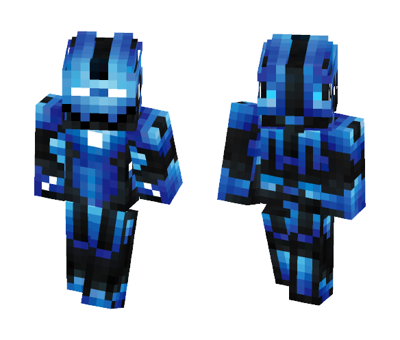 Download Iron Man Blue Edition Minecraft Skin For Free