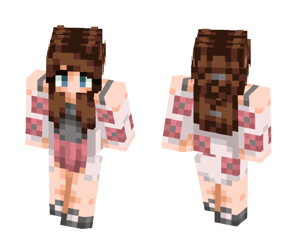 ~ ???????????? ~ Pink Roses - Female Minecraft Skins - image 1