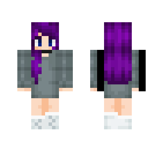 Purple Galaxy - Female Minecraft Skins - image 2