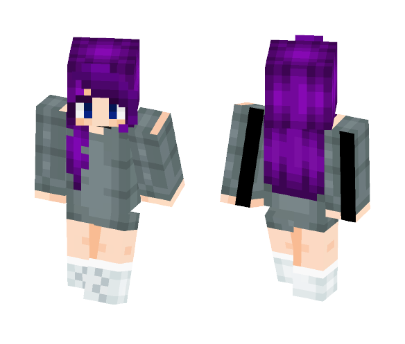 Purple Galaxy - Female Minecraft Skins - image 1