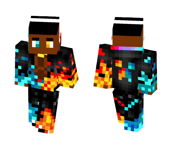 Fire and Water Gaming - Male Minecraft Skins - image 1