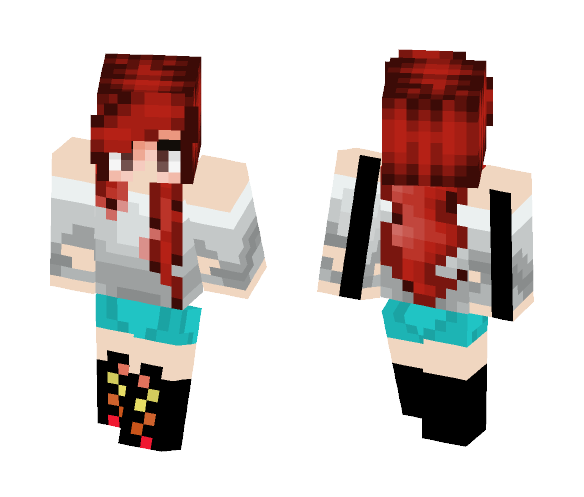 Flaming Rose - Female Minecraft Skins - image 1