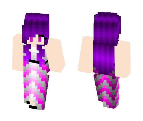 Girl with pink dress - Girl Minecraft Skins - image 1