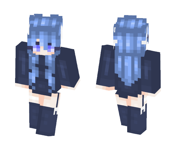 blue (updated) - Female Minecraft Skins - image 1