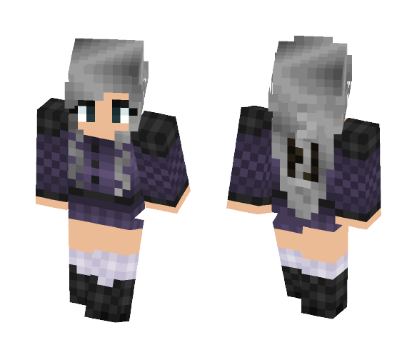 Dark Purple Warrior Girl - Girl Minecraft Skins - image 1