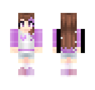 Purple Irises-Ivy Noir-My OC - Female Minecraft Skins - image 2