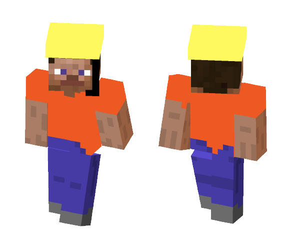 Construction Steve - Male Minecraft Skins - image 1