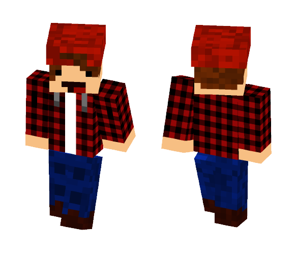 Red Flannel - Male Minecraft Skins - image 1