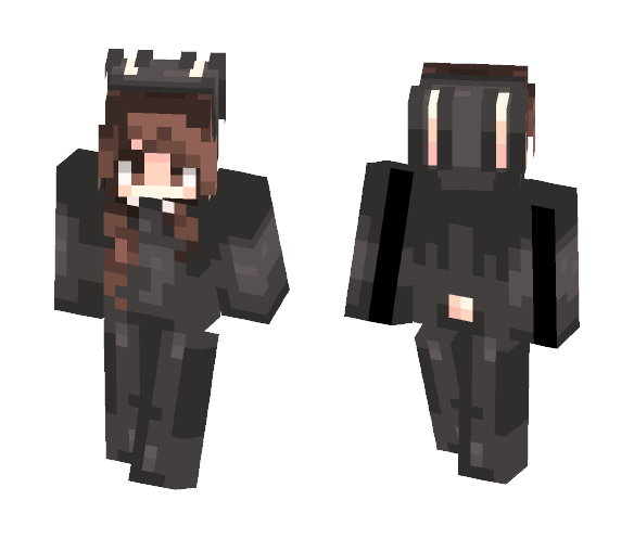 Black Cute Bunny Girl - Cute Girls Minecraft Skins - image 1