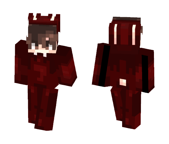 Red Cute Bunny Boy - Boy Minecraft Skins - image 1