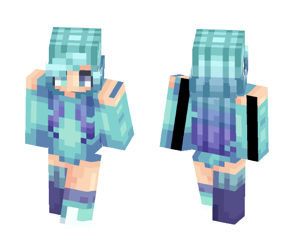 a million shades of blue - Female Minecraft Skins - image 1