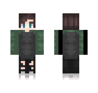 Green And Gray Shirt - Male Minecraft Skins - image 2