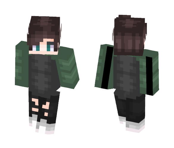 Green And Gray Shirt - Male Minecraft Skins - image 1