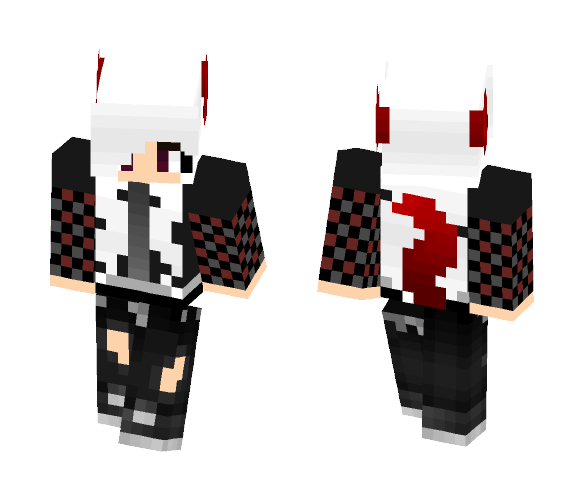 Emo Werewolf Girl Who Likes RED - Girl Minecraft Skins - image 1