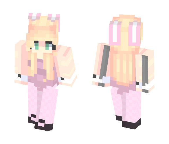 Pink Bunny Girl - Girl Minecraft Skins - image 1