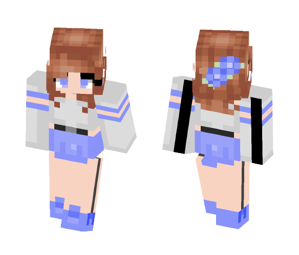 Hazy Blue Skies - Female Minecraft Skins - image 1