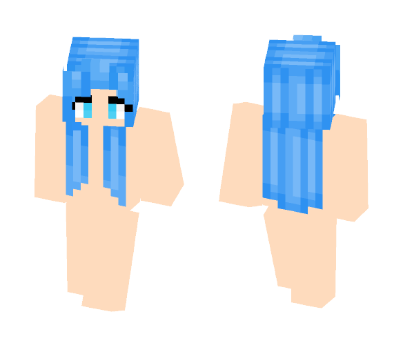 Blue hair girl skin base - Color Haired Girls Minecraft Skins - image 1. .....