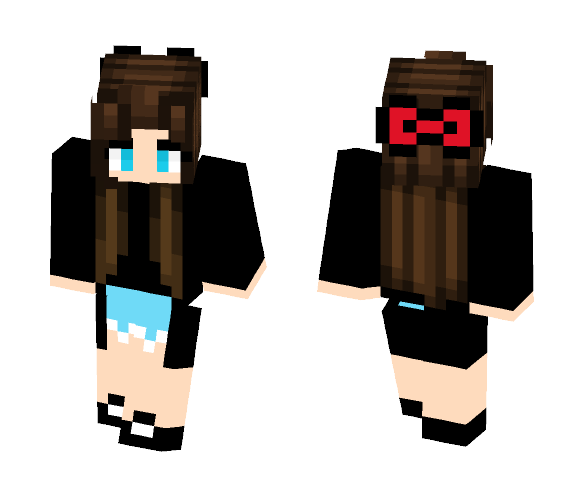 Girl with a bow tie - Girl Minecraft Skins - image 1