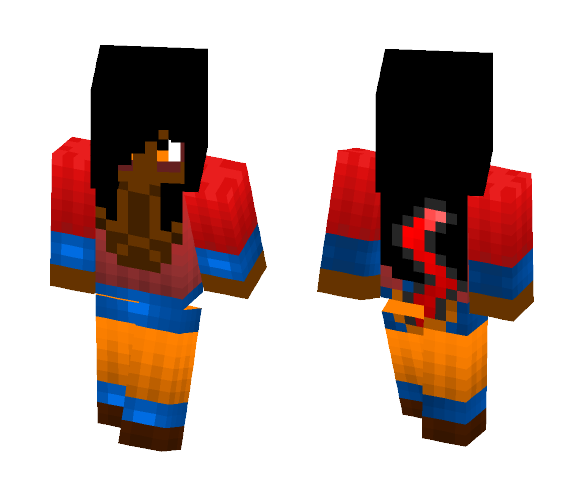 Black Supersaiyan Gokustyle (SSJ4) - Male Minecraft Skins - image 1